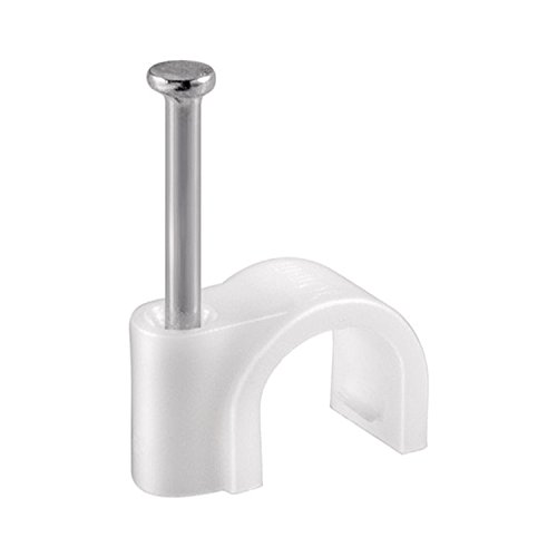 Don Quichotte 905438 7mm Nagelschellen, Kunststoff, Weiß (100-er pack)