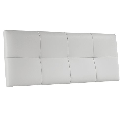 Adec - Cabezal polipiel 160 square, medidas 160 x 4 x 55 cm, color blanco