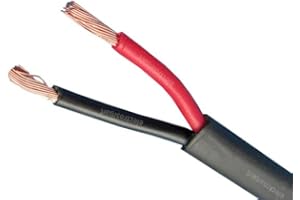 electrosmart 2 Core Twin Red/Black Copper Automotive Auto Boat Marine Cable Wire 2 x 1.5mm Thin Wall Flat Stranded 12V 24V 21 Amp (2m)