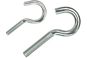 GENERISCH KUTYUUT Metric Screw Hooks, Thread M4-M8, Hook Screw Half Round Hook Galvanised Steel (5, M4 x 40mm)