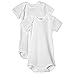 Petit Bateau short sleeve body double pack, white, 1 month