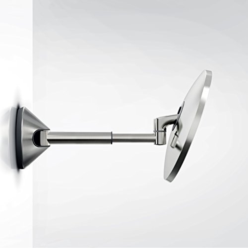 simplehuman Edelstahl, Netzteil, Kabel Wandhalterung Sensor Spiegel mit 5-fach Vergrößerung, Silber - 5