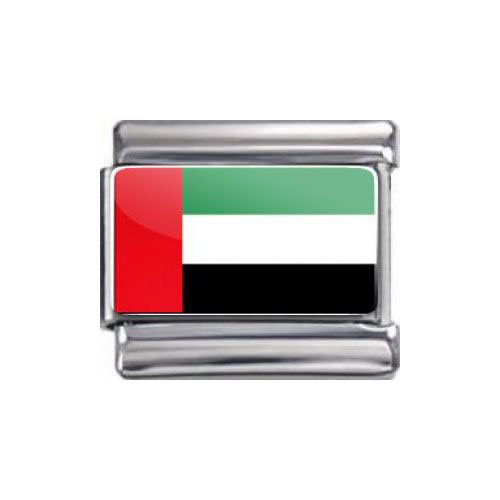 Preisvergleich Produktbild Italian Charms Modul Nationalflagge Vereinigte Arabische Emirate ...by Kult-Schmuck