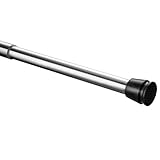 Duschvorhangstange verchromt | starker Halt ohne Bohren | durch Drehen verstellbare Teleskopstange | viele Längen (105-180cm)