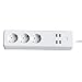 Produktbild LouisaYork Wifi Smart Steckdose, Smart Steckdosenleiste Intelligente WLAN Mehrfachsteckdose,3 Steckdosen und 4 USB-Anschlüssen für IOS/Android (EU Stecker) Weiß