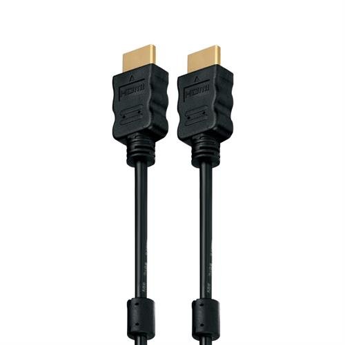 HDSupply X-HC010-010E High Speed HDMI Kabel mit Ethernet und Ferriten, HDMI-A Stecker (19-polig) auf HDMI-A Stecker (19-polig), 2-fach geschirmt, vergoldete Kontakte, 1,0m, schwarz - 2