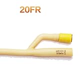 WAOBE Men's Urinary Catheters - Medical Disposable Soft Silicone Sterile Latex Double Chamber Type Elderly Incontinence 5 Sticks, E