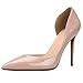 Produktbild QSCG Frauen High Heels Stiletto Nude Lackleder Spitz Pumps Damen Sexy Court Schuhe Work Party,Nudecolor10cm-38