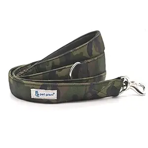 Pet Glam Dog Leash Regiment 57 X-Large with Padded Handle- Heavy Duty Hardware Comfortable Fabrics for Dog Walks and Leash Training-5 Ft Long 1.5 inch Wide