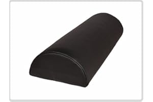 SANIVERSUM UG Halbrolle Knierolle Nackenrolle mit Kunstlederbezug 40 x 15 x 7,5 cm, schwarz