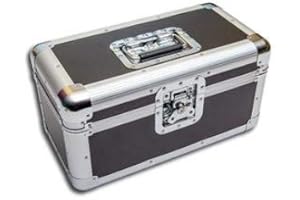 Single Schallplatten Koffer 200 schwarz/silber Protected