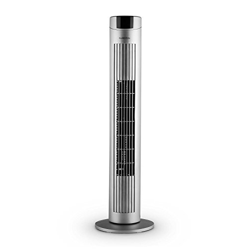 Klarstein • Skyscraper 2G • Standventilator • Turmventilator • Säulenventilator • mit Fernbedienung • leise • Timer • 3 Geschwindigkeiten • Oszillation • Aromadiffusor • Staubfilter • Touch-Bedienpanel • sparsam im Verbrauch • Turmdesign • silber - 2