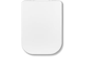 COIDAK Toilet Seat Soft Close,Square Shaped Toilet Seats Soft Close White Quick Release RectangularToilet Seat Anti-Bacterial Easy Clean Top Fixing Stainless Steel Hinges Toilet Seats