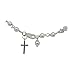 White Pearl Christening Bracelet with Cross