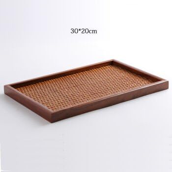 Japanese handmade bamboo tea tray square fruit Kung Fu tea accessories bamboo tray tray,Long bamboo 30*20cm