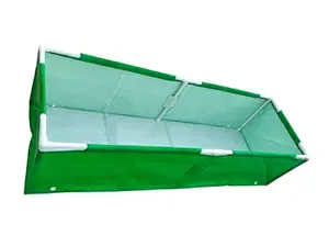 Vila Organics Terrace Gardening HDPE Rectangular Plastic Grow Bags for Vegetable and Plants with PVC Pipes (5 X 2 X 1.5 feet, 350 GSM, Green & White)