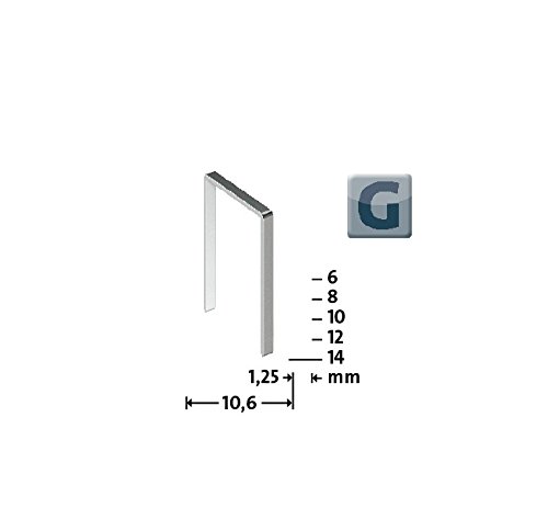 Novus G 11 Flachdrahtklammern für Hammertacker mit 8 mm Länge, Klarsichtverpackung mit 1200 Klammern vom Typ G 11/8, Heftmittel aus verzinktem Stahldraht, 042-0385 - 3