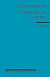Image de Lektüreschlüssel zu Gottfried Benn: Gedichte (Reclams Universal-Bibliothek)