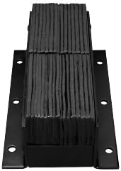IRONguard Rubber Dock Bumper, Rectangular, Laminated, Vertical Mount, 6 Holes, 24" Length, 11" Width, 12" Depth