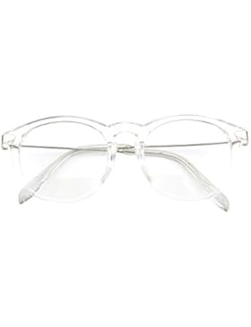 CN88 Klassische Nerdbrille rund Keyhole 40er 50er Jahre Pantobrille Vintage Look clear lens