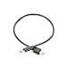 Produktbild WEIWEITOE 30 cm Tragbare Größe Mini USB 5PIN Stecker auf USB-C 3,1 Typ C Stecker Daten Adapter Kabel Konverterkabel für Laptop, grau,