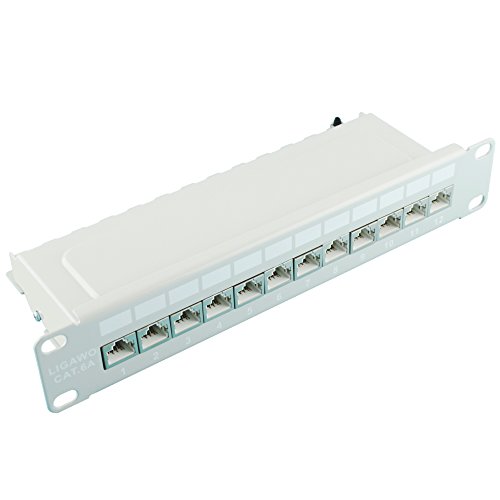 Ligawo 1020304.0 Patchpanel „Cat.6A 12x RJ45 LSA“, 25,4 cm grau - 3