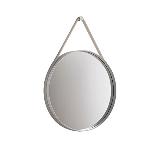 HAY Strap Mirror Spiegel, grau Ø 50cm