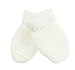 Baby New-born Boys Girls Scratch Mittens Mitts White