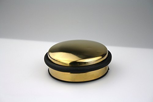 Türstopper Türpuffer Bodentürstopper massiv Metall - ø 91 mm - diverse Ausführungen (Messingoptik)