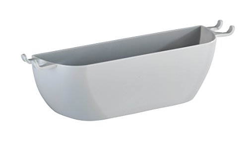 Wenko 22592100 Wandablage Aufbewahrungskorb, Dusch-Caddy, Befestigen ohne bohren, Thermoplastischer Kunststoff, grau, 7 x 30 x 8 cm - 3
