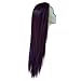 Ladies 3/4 WIG Half Fall Clip In Hair Extension STRAIGHT Dark Plum #99J/1