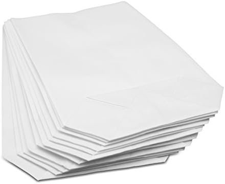 50 x White Kraft Paper Bags (17x26 cm) with Cross Base – Like To Use For Wedding Favours, party bags, gifts, birthdays, christenings, shops, DIY Easter etc.