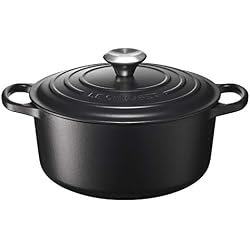 Le Creuset 21177240000430 Signature En Fonte Ronde Cocotte 24cm-Noir Mat, 24 cm