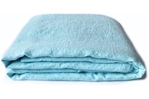 ‎JOWOLLINA JOWOLLINA Laken Bettlaken Überwurf 100% Leinen Soft Washed Finish180 g/m2 (140x220 cm, Clearwater)