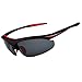 Produktbild Radsportbrille Polarisierte Sport-Sonnenbrille UV400 Protection Radsportbrille für Herren Damen mit 5 Wechselgläsern zum Angeln Laufen Fahren Golf Outdoor-Aktivitäten (schwarz)