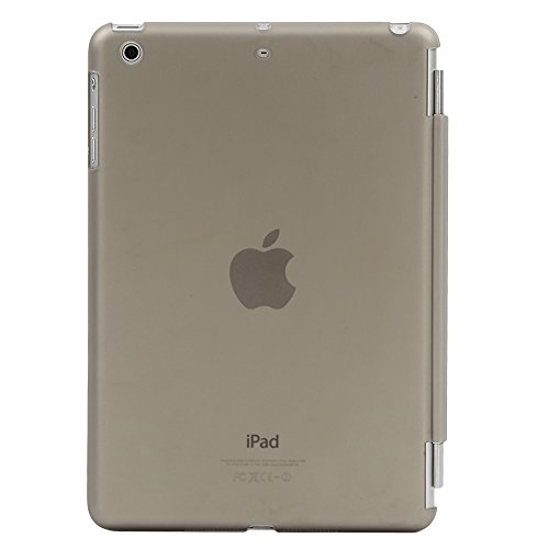 Besmall Neu Ultra Slim Edles iPad mini1 2 3 Hülle – Smart Cover Leder Case Schutz Hülle Tasche + Back Case – inkl. Displayschutzfolie Reinigungstuch Stift mit Multi Ständer Auto Sleep Wake (iPad mini1/2/3, Farbe:Grau) - 7