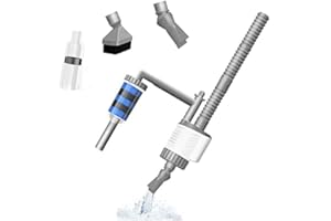 FEELGLAD Aquarium Gravel Cleaner, 6 in 1 Electric Vacuum Fish Tank Water Changer Setwith Adjustable Water Flow Controller, for Tank Siphon, Water Changer, Sand Cleaner, Water Flow, Water Shower, 30W, 2000L/h