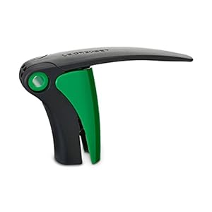 LE CREUSET Lever Corkscrew Wine Opener, Compact Design for All Cork Types, LM-150 Model, Carbon Material, Shiny Green, 59059022410081