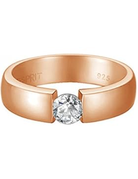 Esprit Damen-Ring 925 Silber rhodiniert Zirkonia weiß Rundschliff
