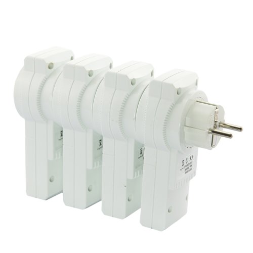 Preisvergleich Produktbild DBPOWER® Verwendung Im Innenbereich 4*LED Drahtlose Fernbedienung Steckdose Fernbedienung Steckdose Funk Schalterset Funksteckdosen Fernbedienung Steckdosen + 1*Fernbedienung, 20 Meter Fernbereich, Mit Manuell EIN / AUS-Funktion