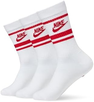 NIKE Nsw Everyday Essential Cr Calzini White/University Red/Universit S