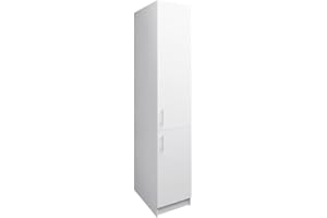 JD Greta Fixed Height 400mm Kitchen Tall Base Cabinet White Matt Larder Storage Unit