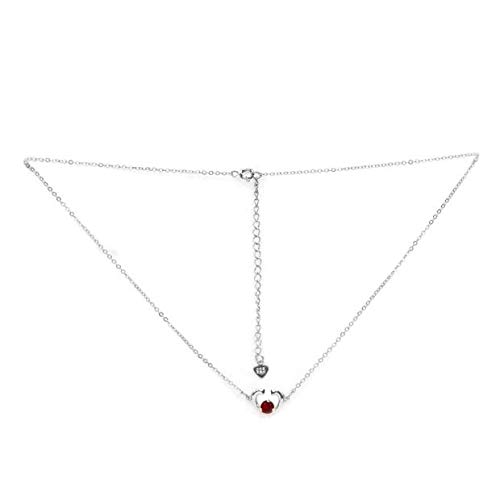 Preisvergleich Produktbild Herz Zirkon Kurze Halskette YunYoud günstig mondstein silberketten edelstahlschmuck runder gravur königskette marken perlen großen anhängern rundem damenringe edelstahlkette