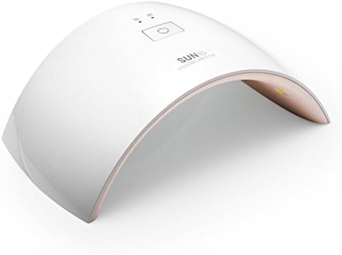 SUN9C 24W LED UV Nail Gel Polish Curing Lamp Dryer for Nail Home Use and Professional Beauty Salon, 15pcs Led Bulbs, Large Enough Use for Hands and Feet (Pink)