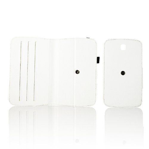 ForeFront Cases® Schutzhülle / Hülle für Samsung Galaxy Tab 3 10.1 – Ständer, Magnetverschluss, Auto Sleep/Wake-Funktion – Kunstleder – inkl. Eingabestift – Weiß - 7