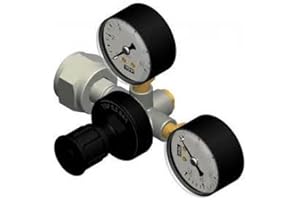 BLUBAYSHOP Riduttore di co2 Doppio manometro per bombole Ricaricabili