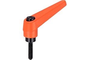 HALDER 24400.0471 Verstellbare Klemmhebel, Orange, d1=22 mm / d2=M10 / l1=40 mm