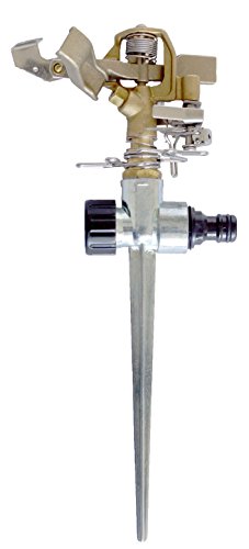 Connex FLOR89575 Impulskreisregner Messing mit Spieß