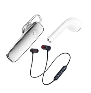 FIER P-3 Wireless Bluetooth In Ear Headset with Mic (White and black)