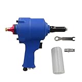 1/4-Zoll-NPT-Einlass B Baosity Druckluft Blindnietpistole Nietgerät mit Mundstücke, robustes Metallgehäuse - Blau